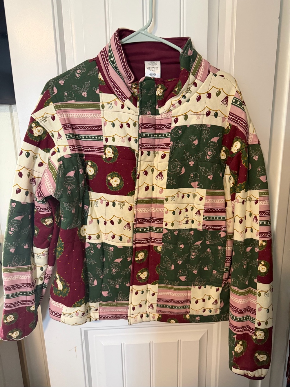 Quilted Holiday Jacket - Green & Burgundy